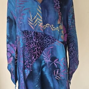 Tropical Tantrum Blue and Purple Tunic Or Dress
